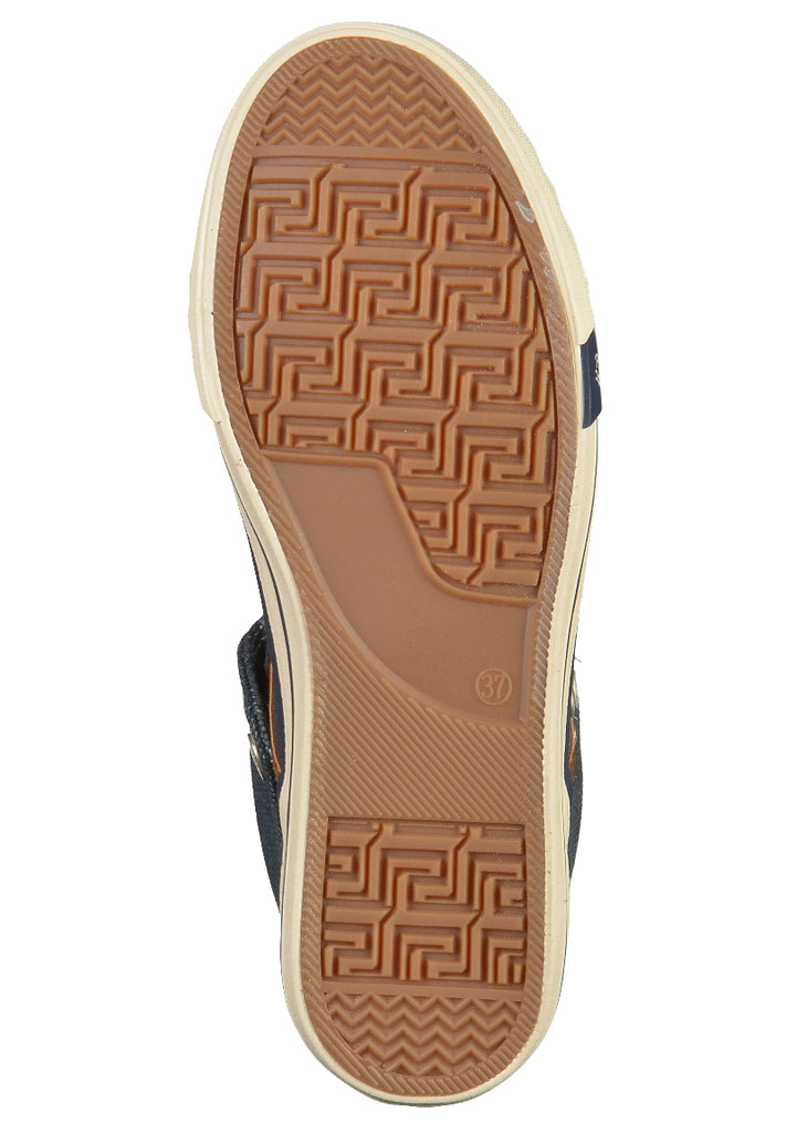 Mustang Sneaker Lederimitat Dunkelblau - surf4shoes