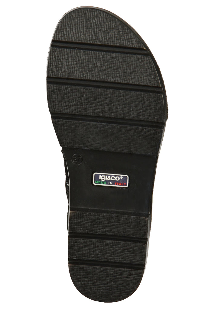 IGI&CO Sandalen Leder/Textil Schwarz - surf4shoes