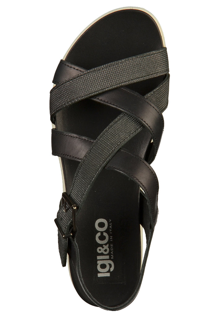 IGI&CO Sandalen Leder Schwarz - surf4shoes