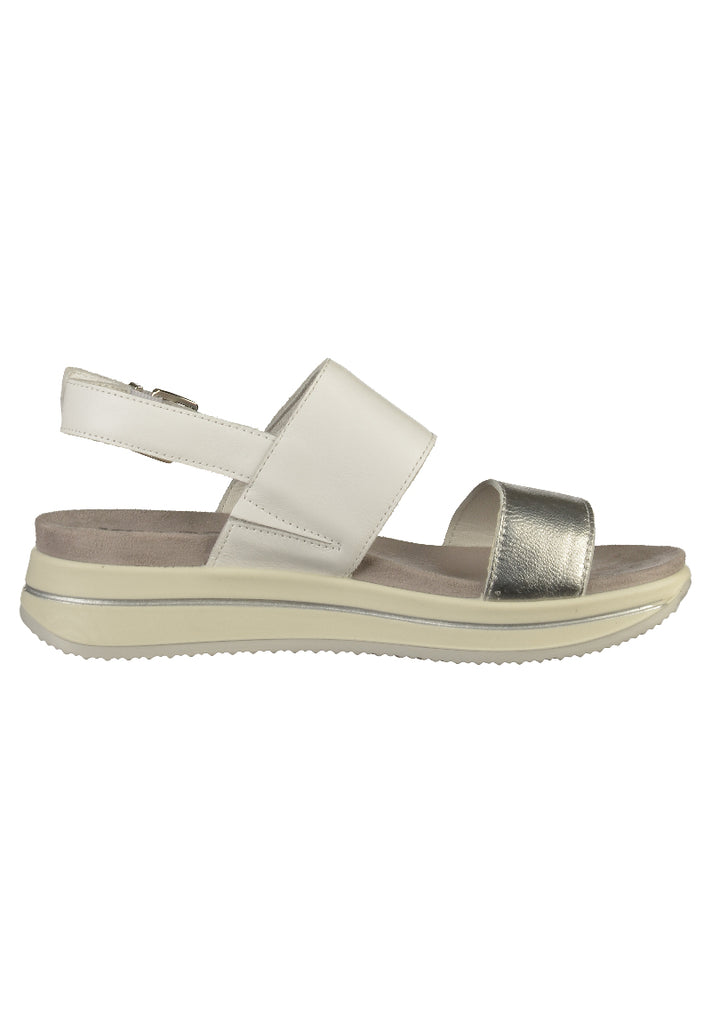 IGI&CO Sandalen Leder Weiß/Silber - surf4shoes