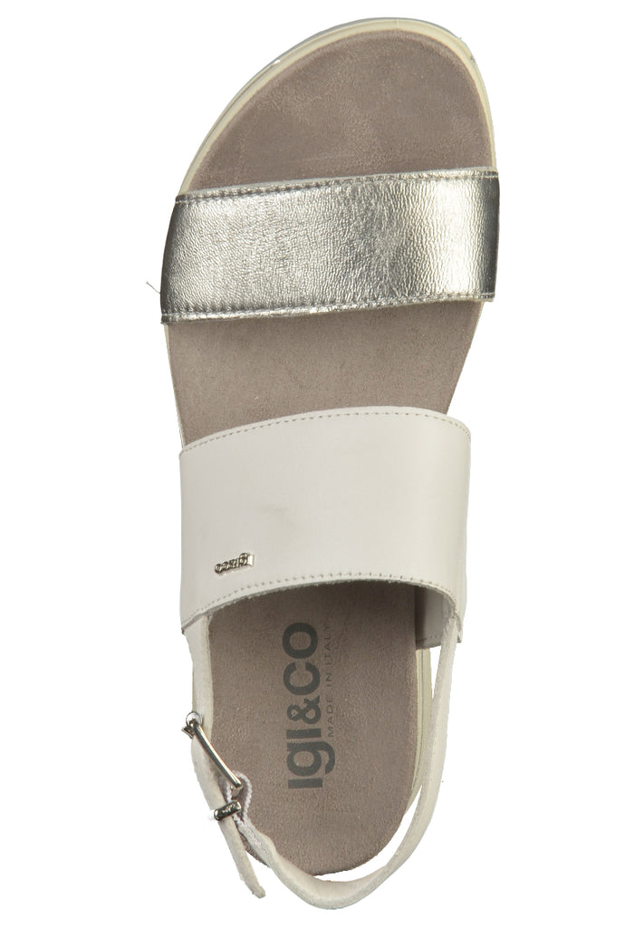 IGI&CO Sandalen Leder Weiß/Silber - surf4shoes