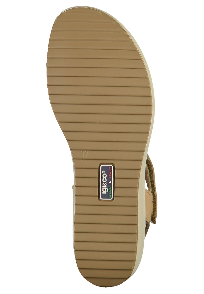 IGI&CO Sandalen Leder Beige/Gold - surf4shoes
