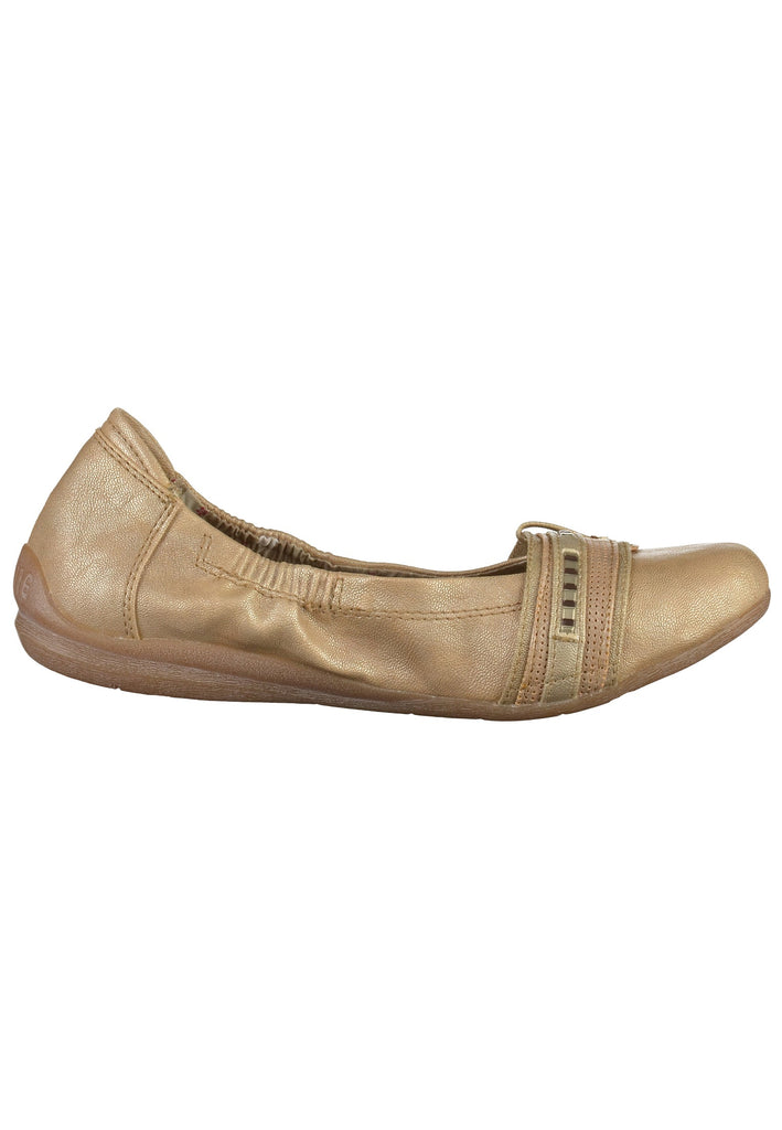 Mustang Ballerinas Lederimitat Beige - surf4shoes