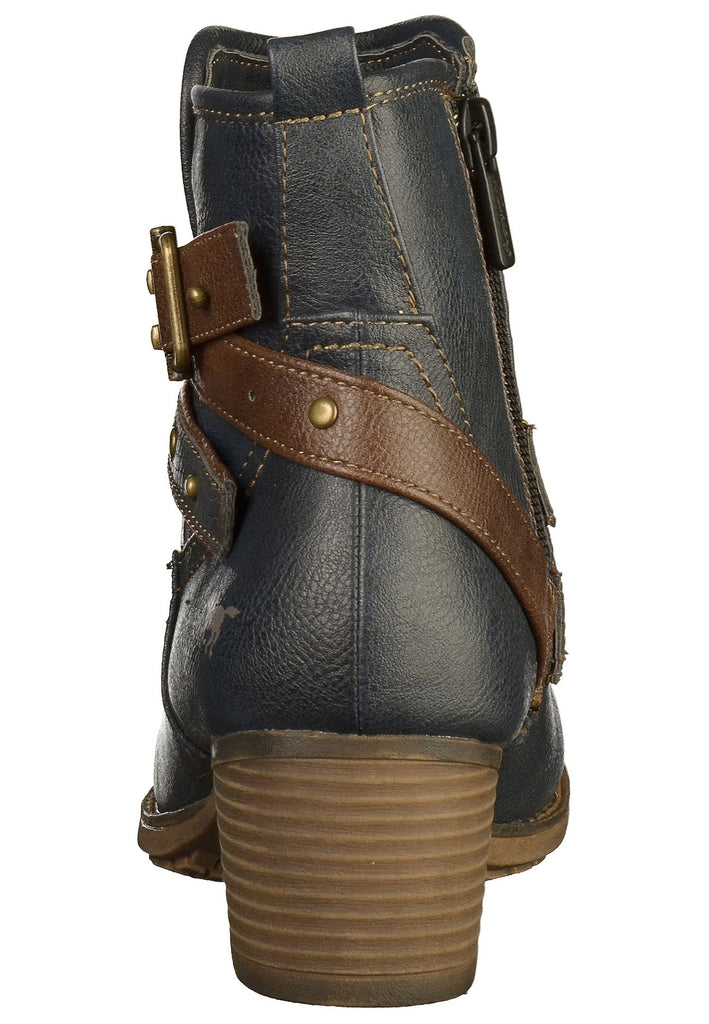 Mustang Stiefelette Lederimitat Navy - surf4shoes