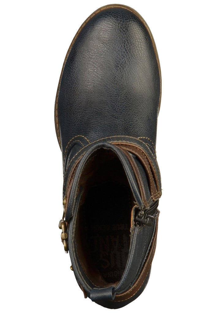 Mustang Stiefelette Lederimitat Navy - surf4shoes