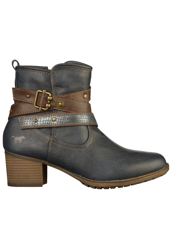 Mustang Stiefelette Lederimitat Navy - surf4shoes