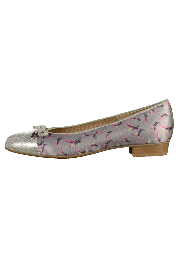 ara Ballerinas Leder/Textil Silber - surf4shoes