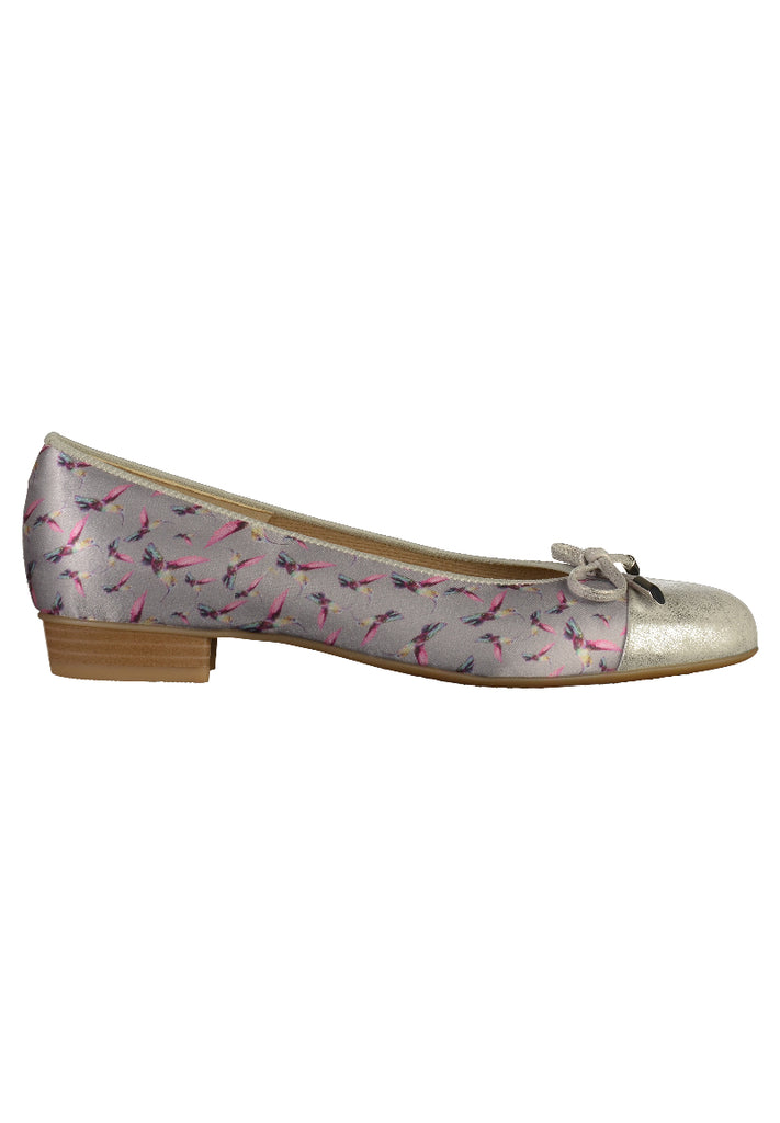ara Ballerinas Leder/Textil Silber - surf4shoes