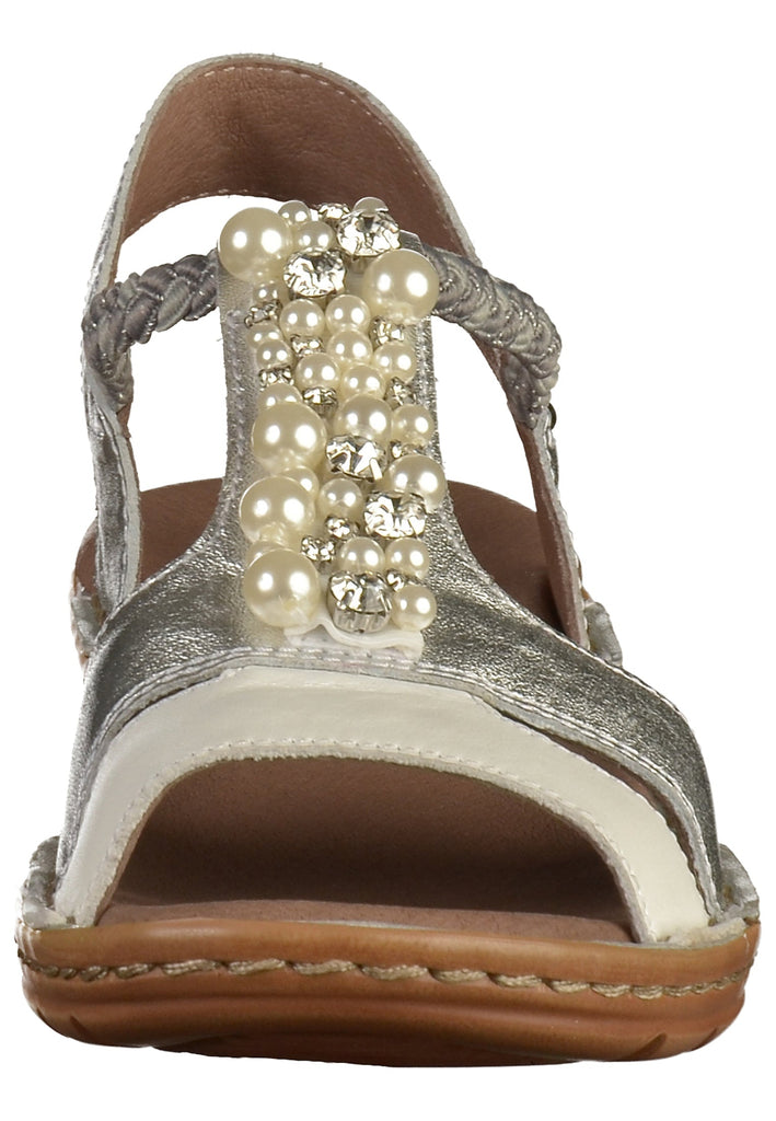 ara Sandalen Glattleder Silber - surf4shoes