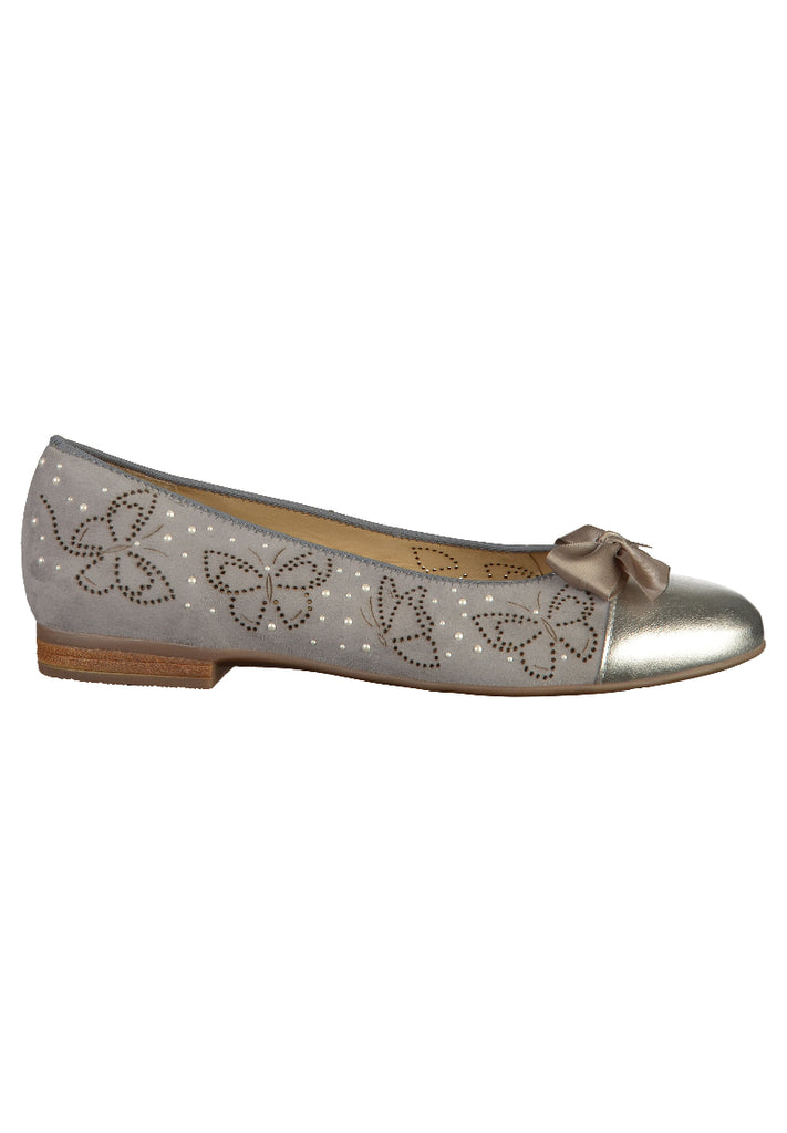 ara Ballerinas Leder Grau - surf4shoes