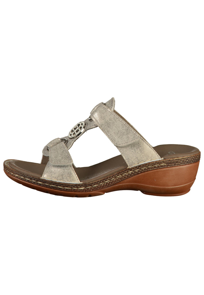 ara Pantoletten Glattleder Zinn - surf4shoes