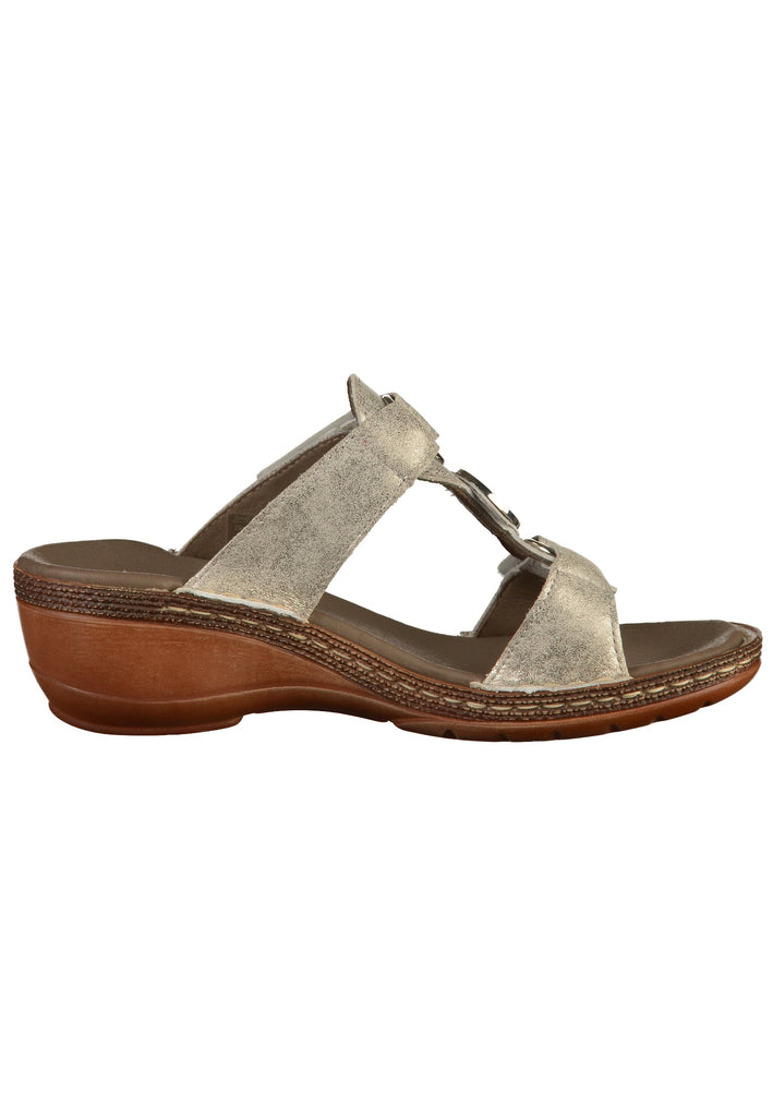 ara Pantoletten Glattleder Zinn - surf4shoes