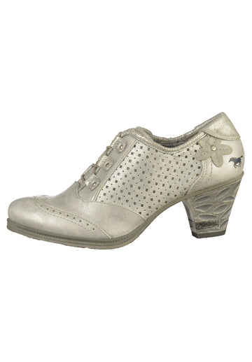 Mustang Pumps Lederimitat Silber - surf4shoes