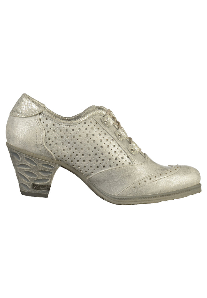 Mustang Pumps Lederimitat Silber - surf4shoes