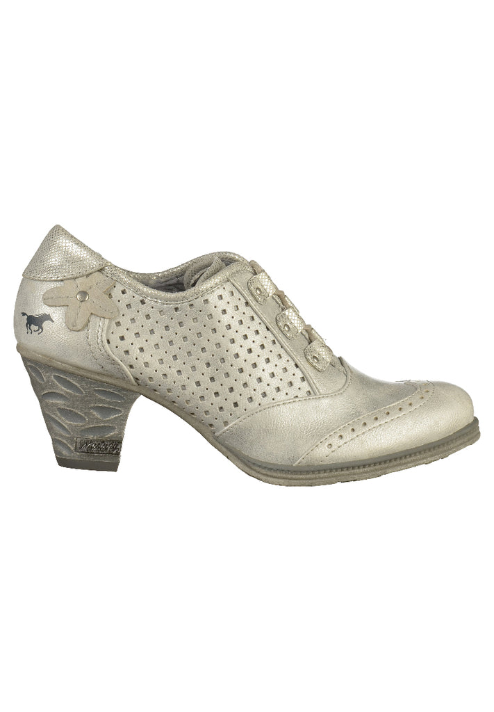 Mustang Pumps Lederimitat Silber - surf4shoes
