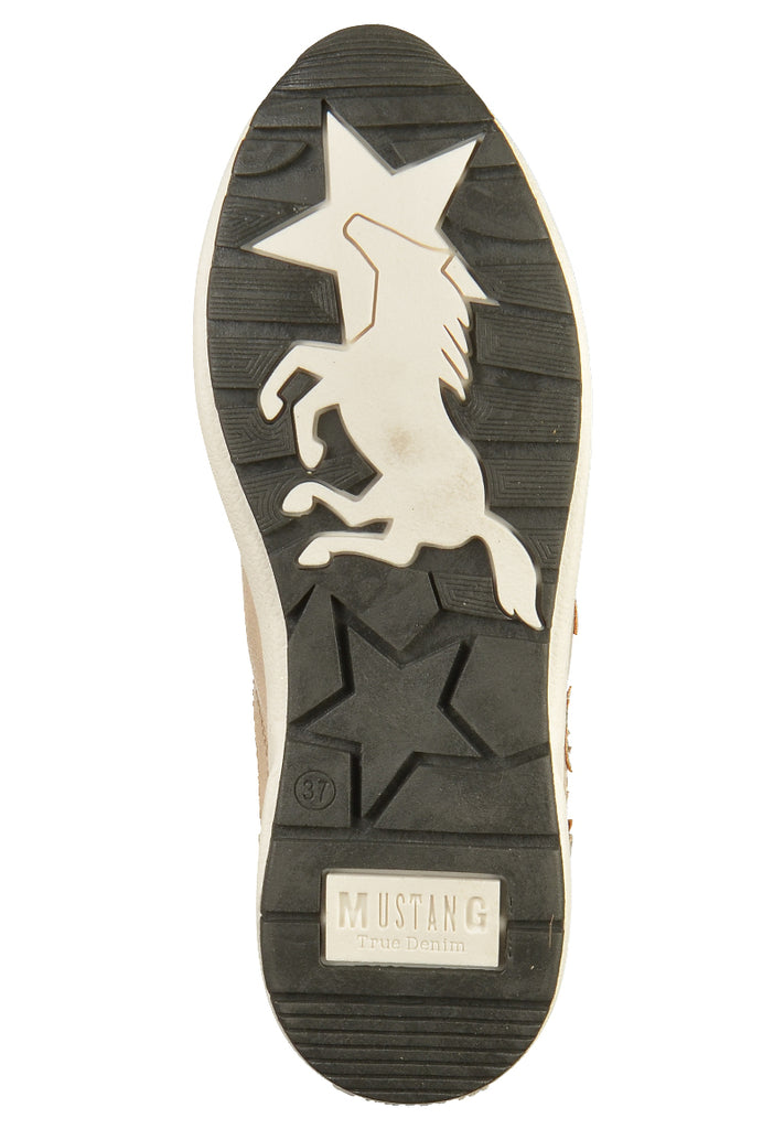 Mustang Sneaker Lederimitat/Textil Beige - surf4shoes