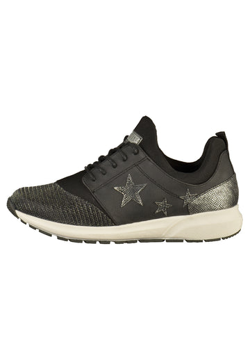 Mustang Sneaker Lederimitat/Textil Schwarz - surf4shoes