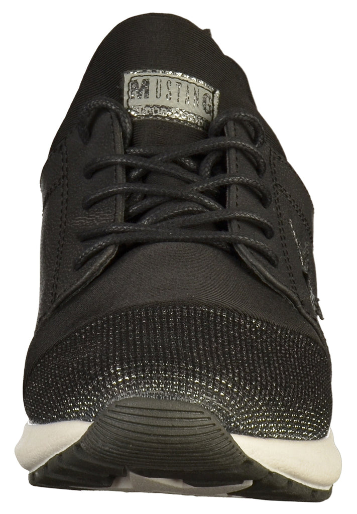 Mustang Sneaker Lederimitat/Textil Schwarz - surf4shoes