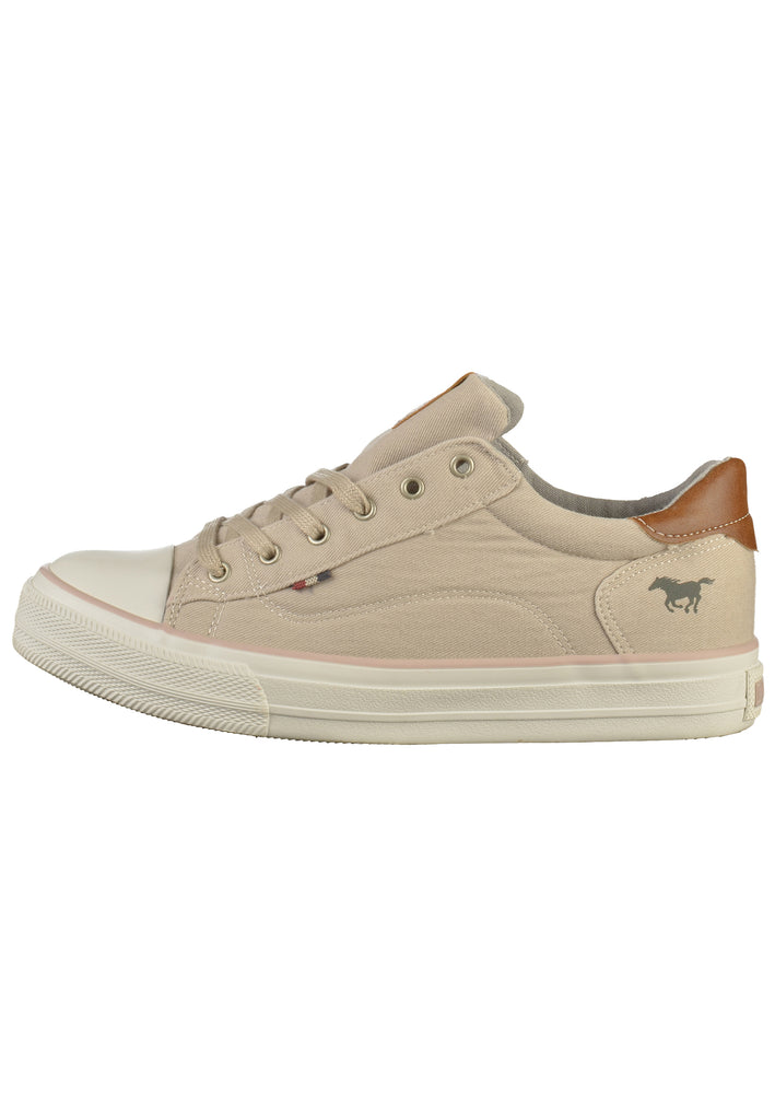 Mustang Sneaker Canvas Beige - surf4shoes