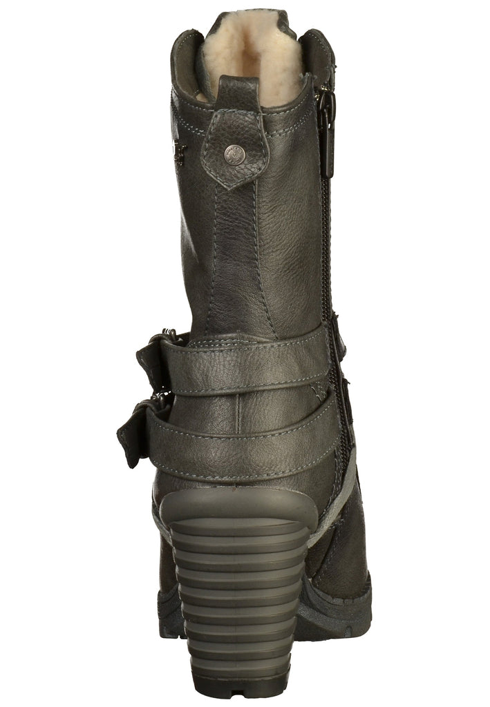 Mustang Stiefelette Lederimitat Graphit Warmfutter - surf4shoes