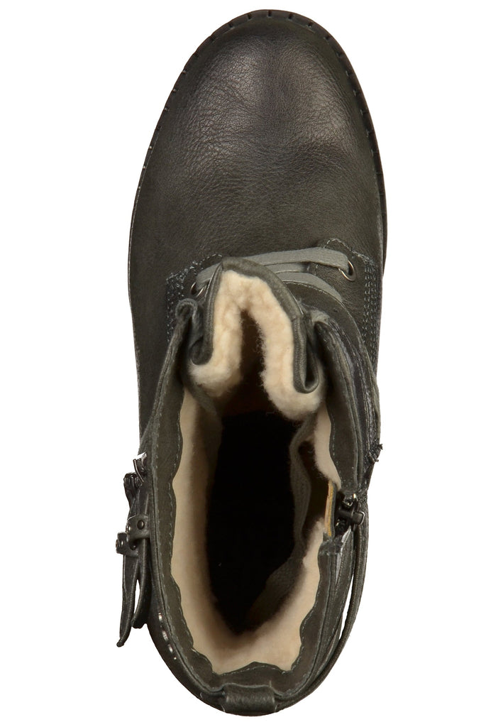 Mustang Stiefelette Lederimitat Graphit Warmfutter - surf4shoes