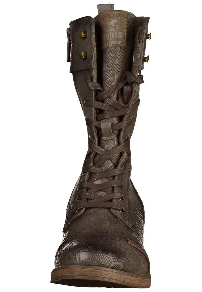Mustang Stiefel Lederimitat Dunkelgrau - surf4shoes
