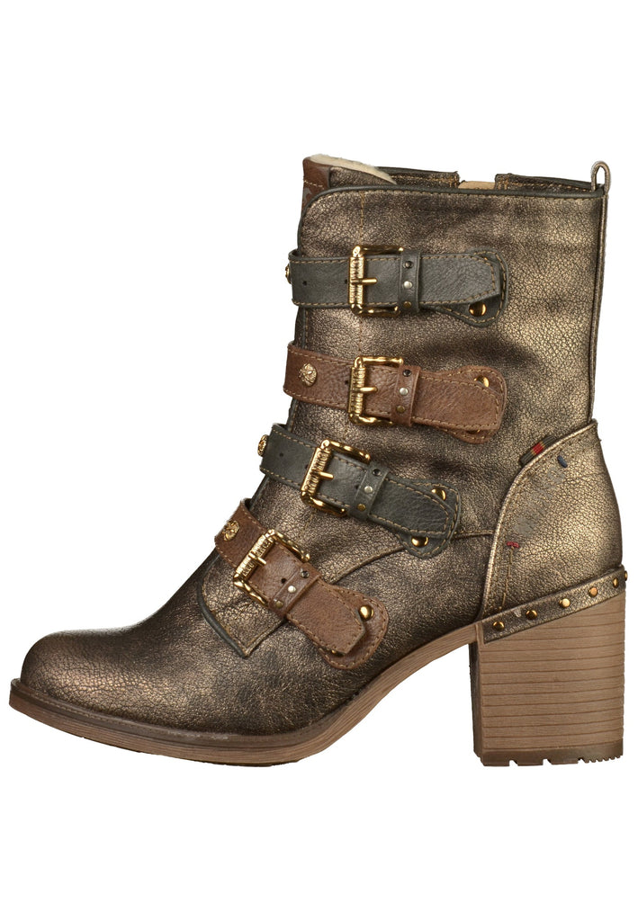 Mustang Stiefelette Lederimitat Bronze - surf4shoes