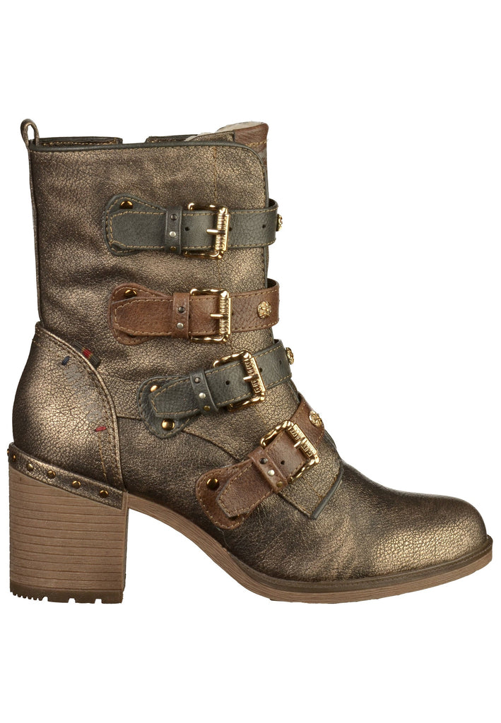 Mustang Stiefelette Lederimitat Bronze - surf4shoes