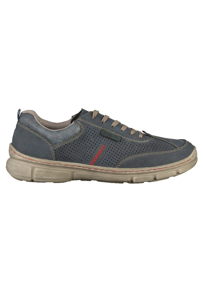 Rieker Halbschuhe Glattleder Blau - surf4shoes