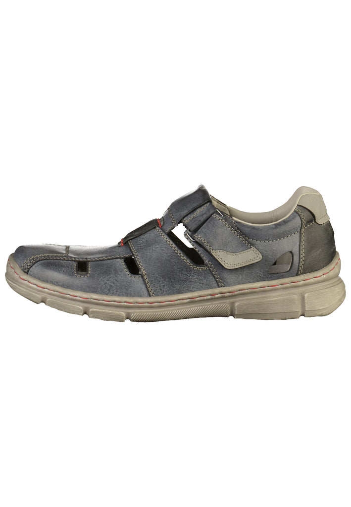 Rieker Halbschuhe Lederimitat Blau - surf4shoes