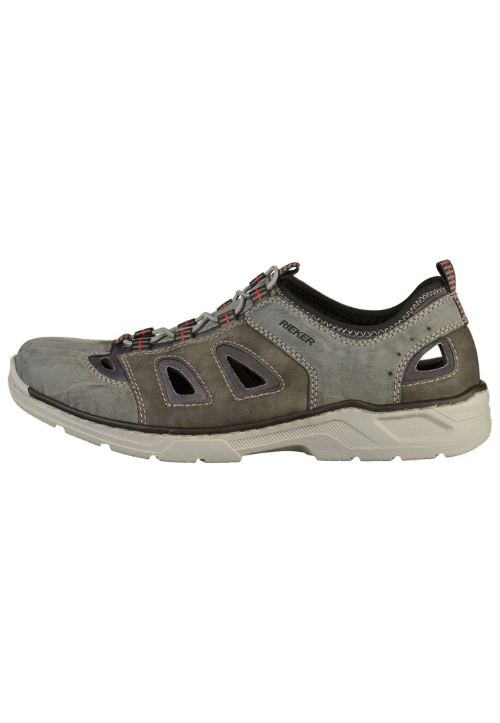 Rieker Halbschuhe Lederimitat Grau - surf4shoes