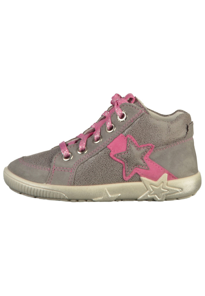 Superfit Halbschuhe Veloursleder Grau/Pink - surf4shoes