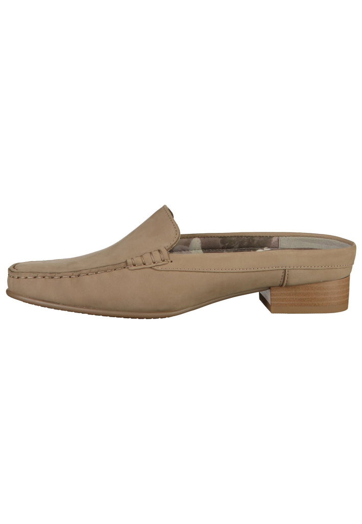 Jenny Pantoletten Leder Taupe - surf4shoes