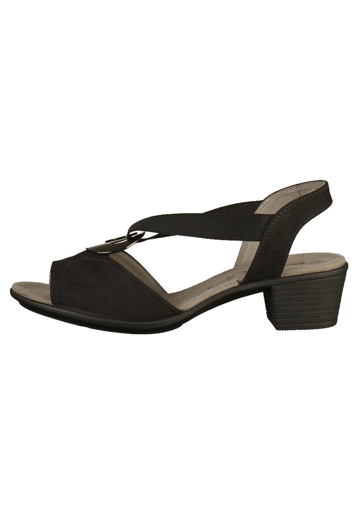 Jenny Sandalen Lederimitat Schwarz - surf4shoes