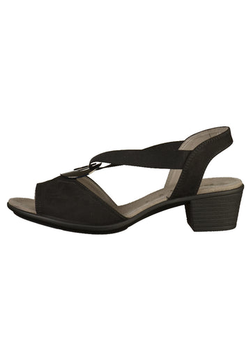 Jenny Sandalen Lederimitat Schwarz - surf4shoes