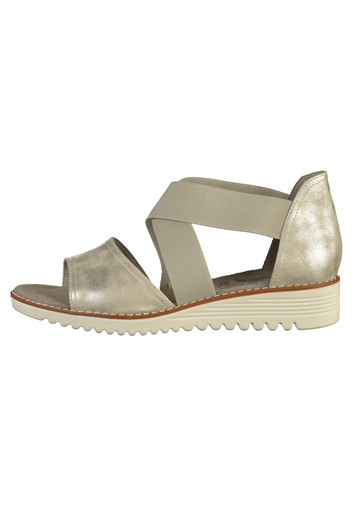 Jenny Sandalen Lederimitat Silber/Grau - surf4shoes