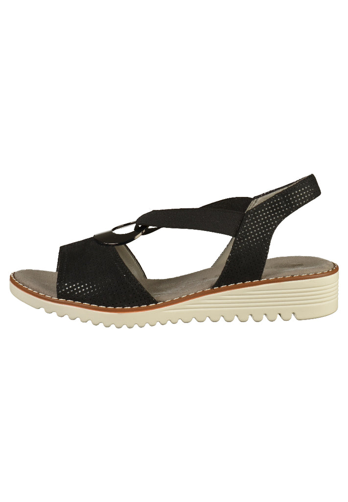 Jenny Sandalen Lederimitat Schwarz - surf4shoes