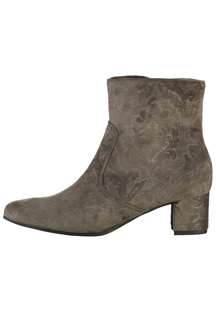 Jenny Stiefelette Samt Grau - surf4shoes