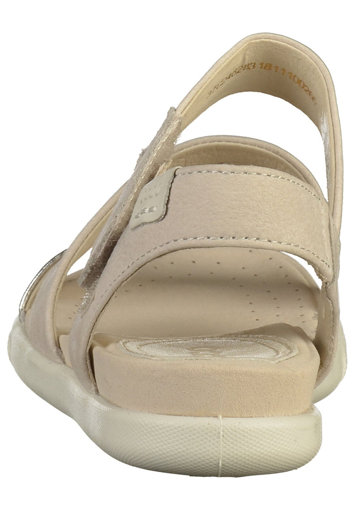 ecco Sandalen Leder Beige/Silber - surf4shoes
