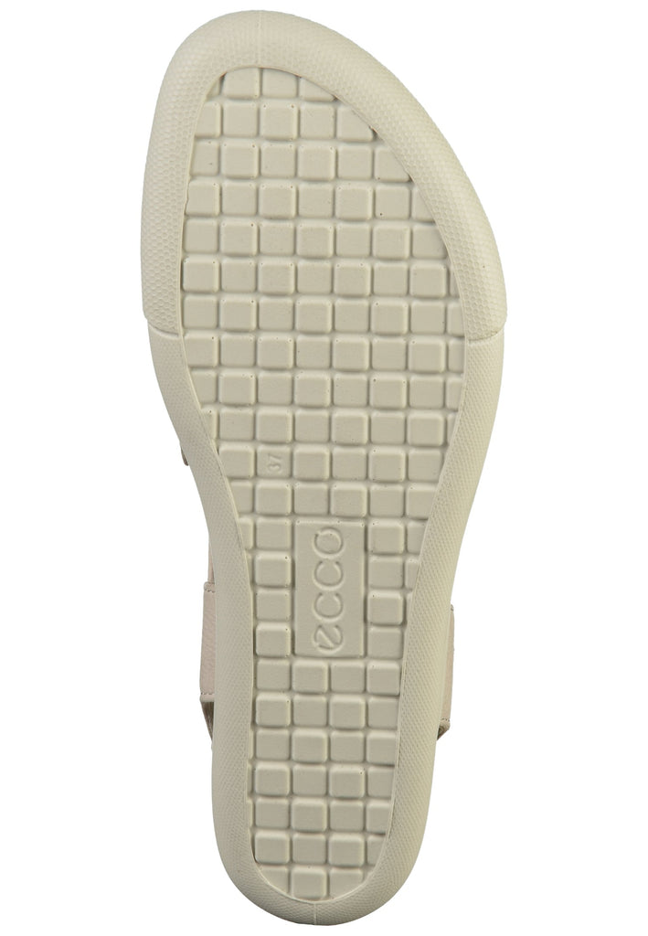 ecco Sandalen Leder Beige/Silber - surf4shoes