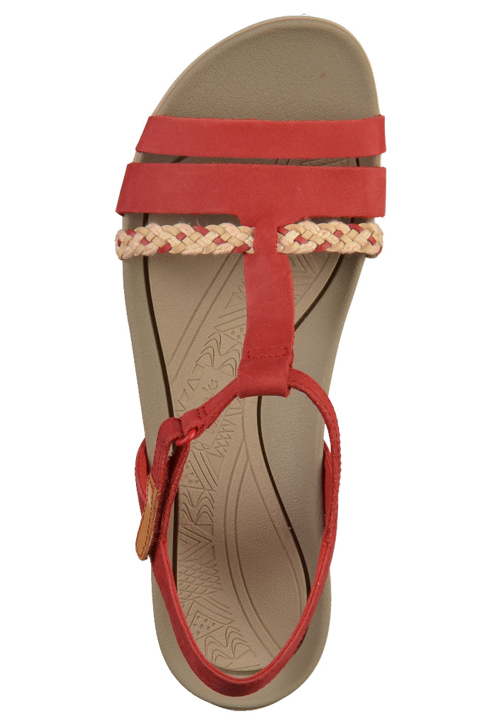 Clarks Sandalen Nubukleder Rot - surf4shoes