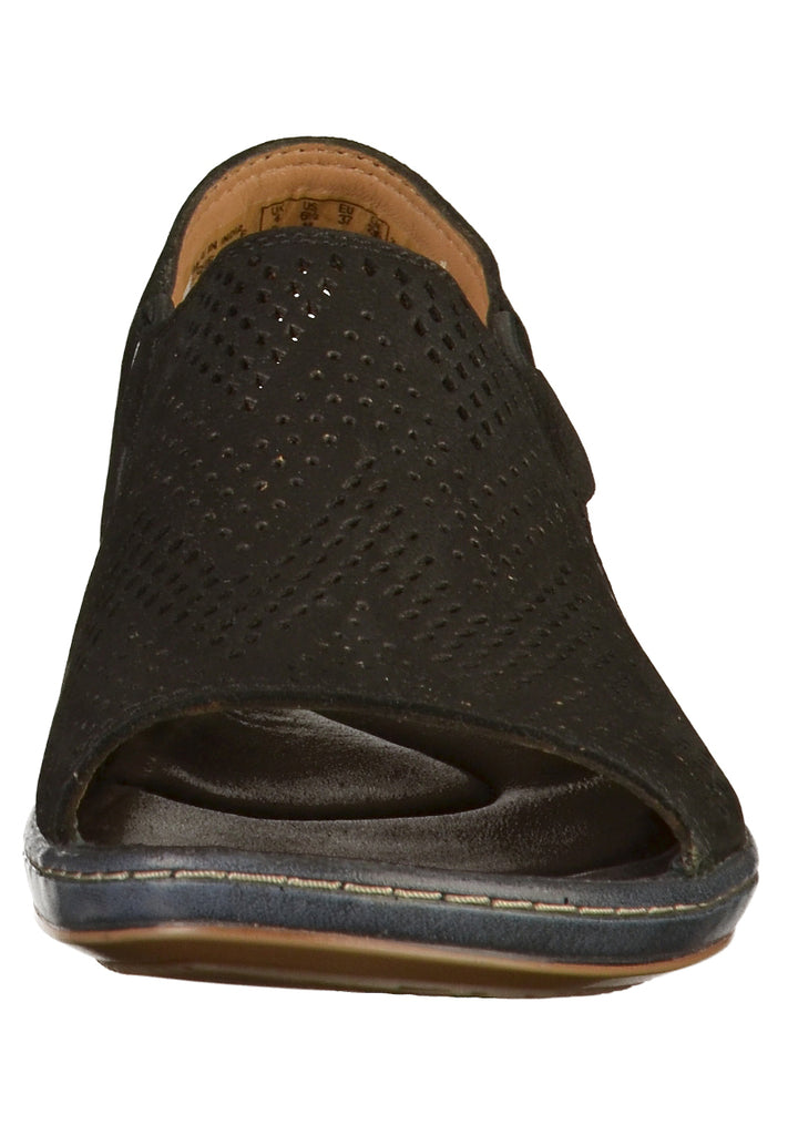 Clarks Sandalen Nubukleder Schwarz - surf4shoes