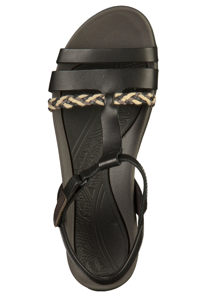 Clarks Sandalen Nubukleder Schwarz - surf4shoes