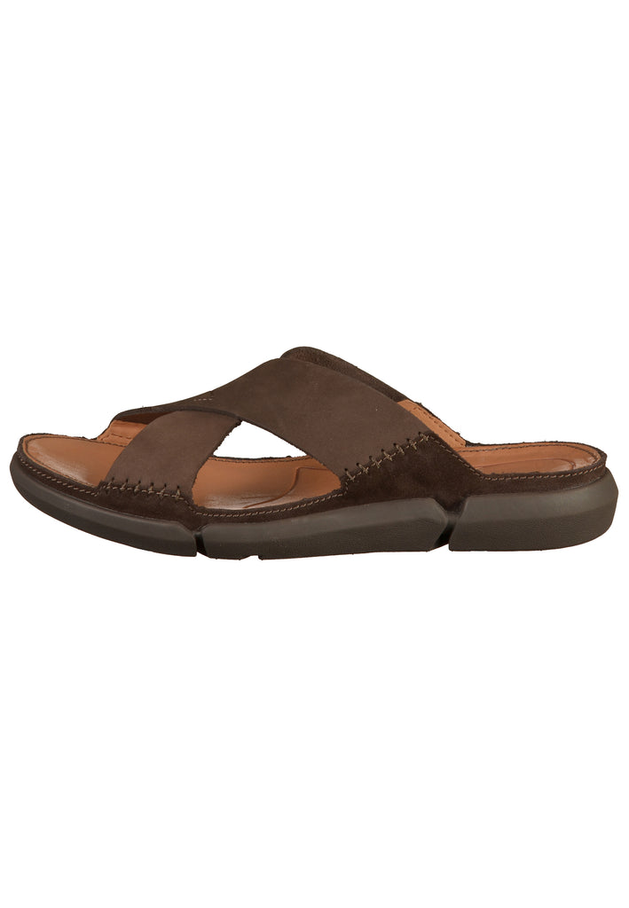 Clarks Pantoletten Leder Braun - surf4shoes