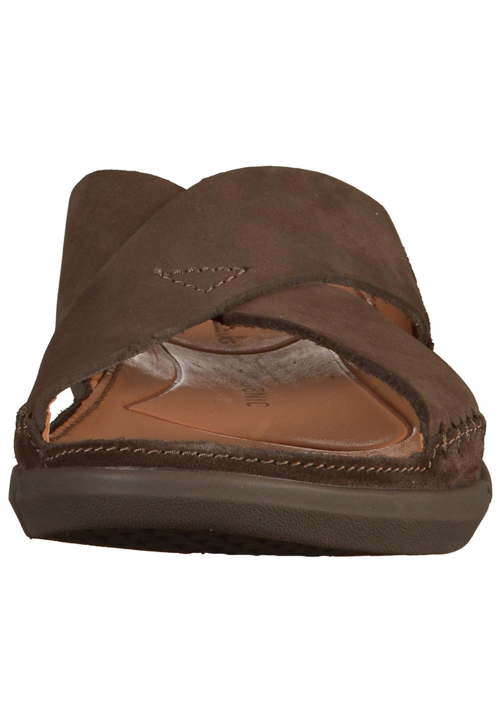 Clarks Pantoletten Leder Braun - surf4shoes
