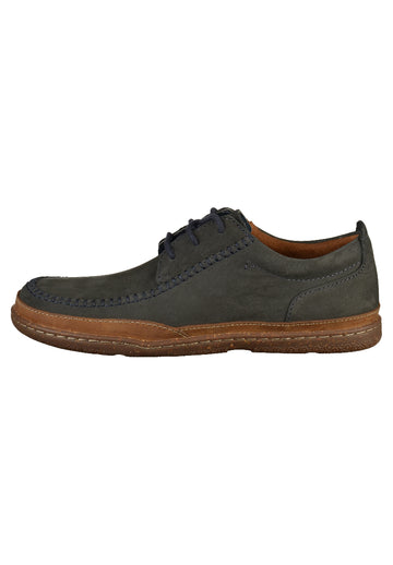 Clarks Halbschuhe Nubukleder Navy - surf4shoes