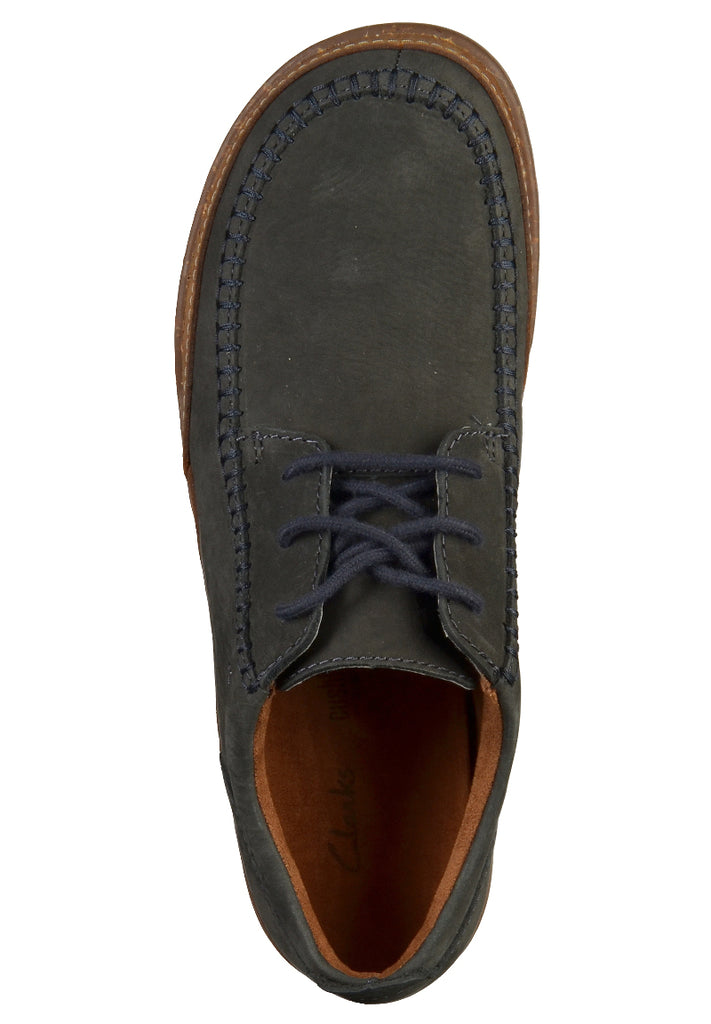 Clarks Halbschuhe Nubukleder Navy - surf4shoes