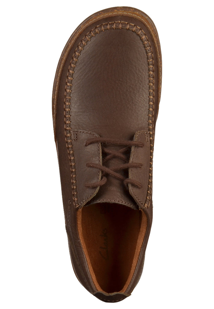 Clarks Halbschuhe Leder Dunkelbraun - surf4shoes
