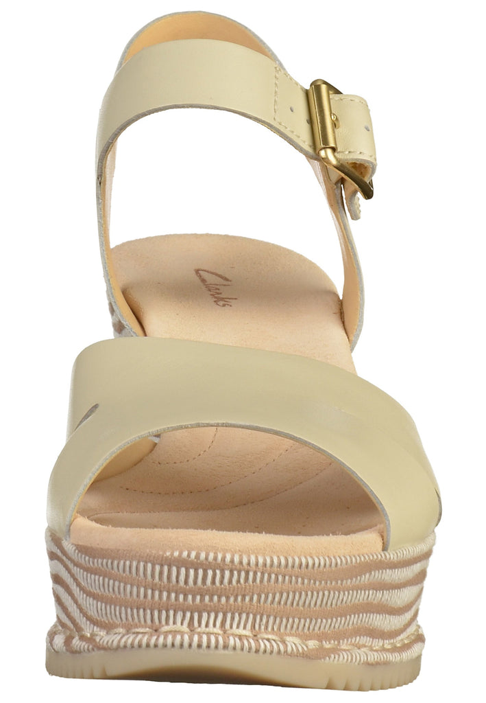Clarks Sandalen Glattleder Weiß - surf4shoes