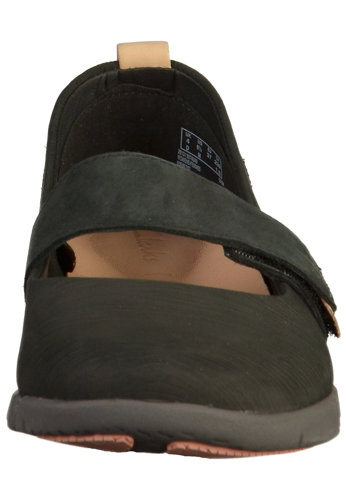 Clarks Ballerinas Nubukleder Schwarz - surf4shoes